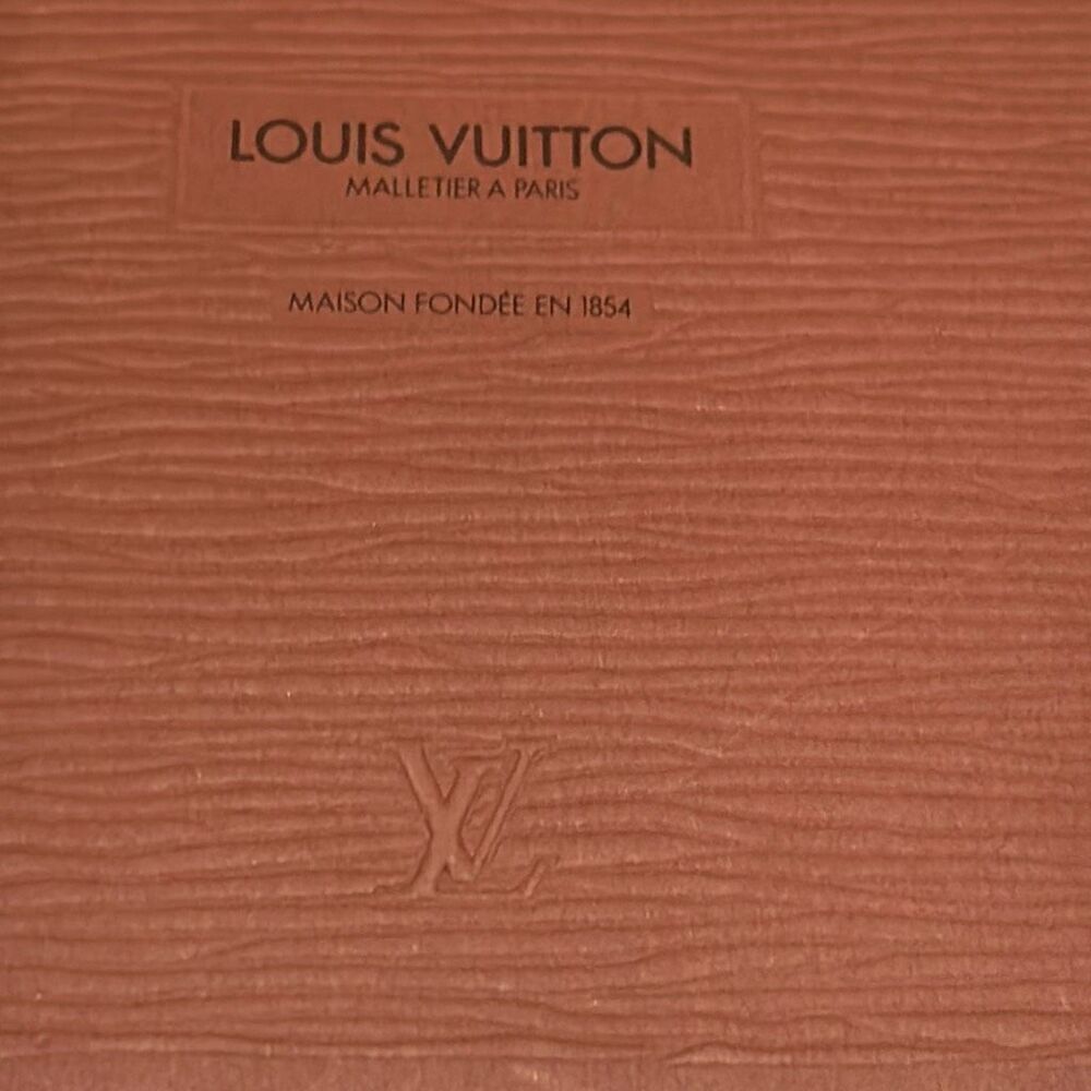 Louis Vuitton LV Rectangle Gift Box Brown Textured Lift Lid Luxe Storage Display - Picture 2 of 11